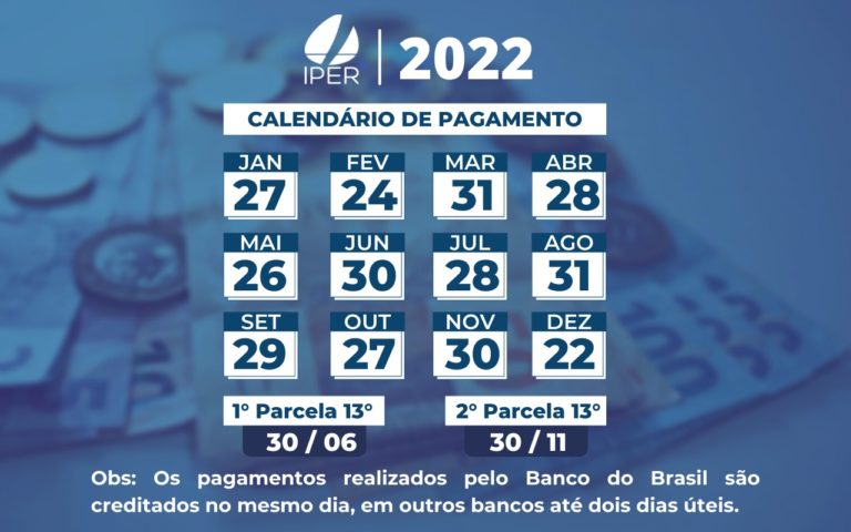 Iper divulga calendário de pagamento dos aposentados e pensionista para 2022